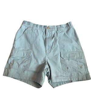 Vintage blue high rise cotton cargo shorts size 10